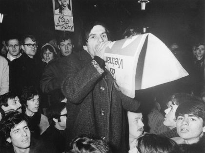 Rudi Dutschke Speaking During a Demonstration